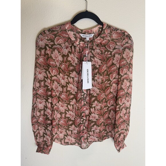 Veronica Beard Silk Ashlynn Blouse Size 8 NWT - Picture 3 of 7